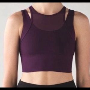 Lulu lemon purple mesh high neck sports bra